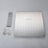 20inch two functions matte black rainfall waterfall shower head