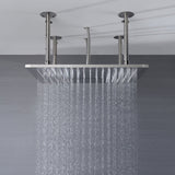 20inch two functions matte black rainfall waterfall shower head