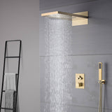 22inch Brushed gold 3 way  Digital display Shower faucet system rainfall and waterfall