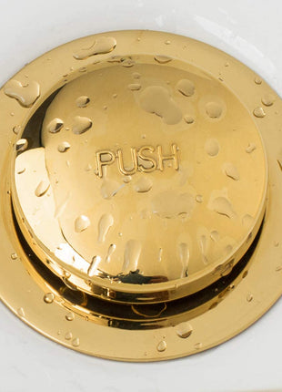 Polished Gold brass TUB drain with two holes overflow