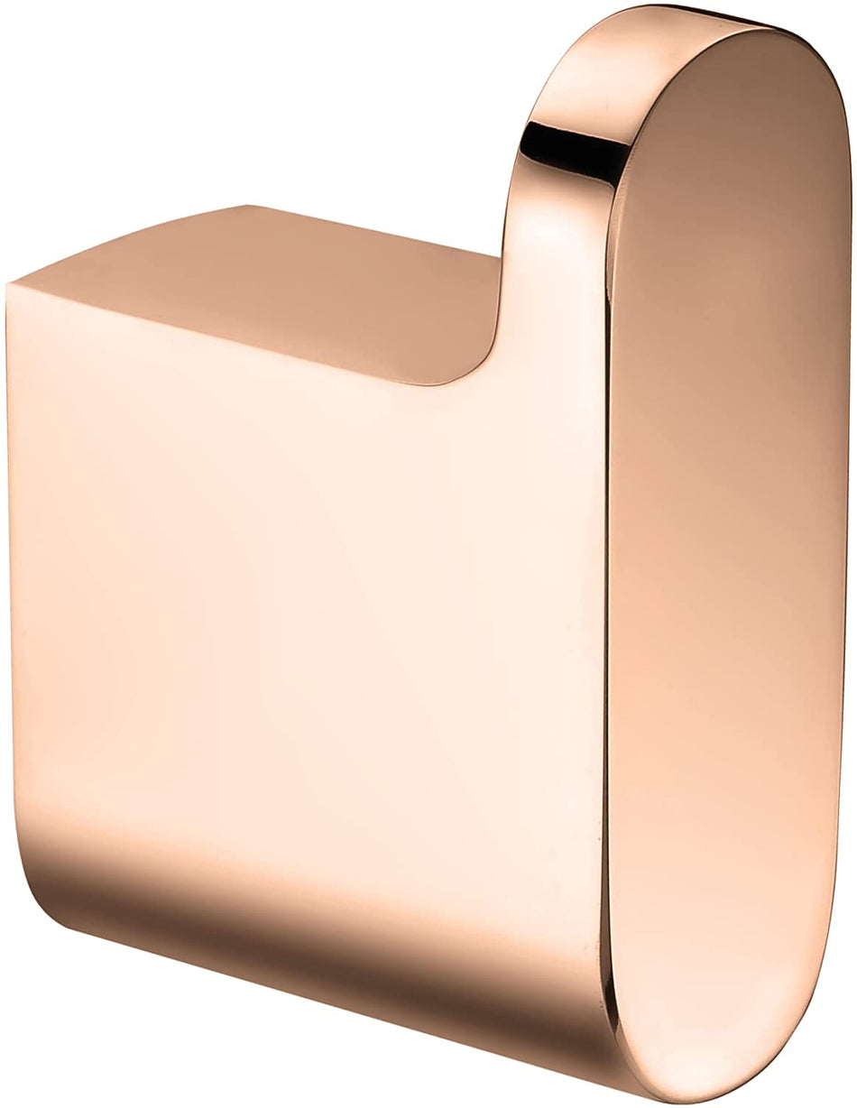 4-Piece Brass Rose Gold Bathroom Hardware Set Towel Bar Towel Ring Toilet Paper Holder Robe Hook Tower Holder, Wall Mounted