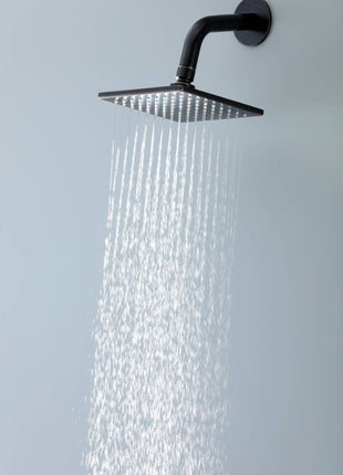 oil rubbered bronze Ceiling 12 Inch or 16 inch led Light Rainfall Shower Head Wall Mount 6 Inch Regular High Water Pressure Shower Head 3 Way Thermostatic Shower Faucet Each Function Work All together and separately