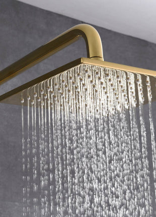 3 functions Thermostatic Digital display Gold exposed handle shower set with handle shower and tub spout