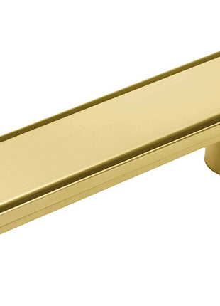 Brushed gold Linear shower drain stainless steel material 24 inch with tile insert 2-in-1 cover with hair strainer and adjustment feet