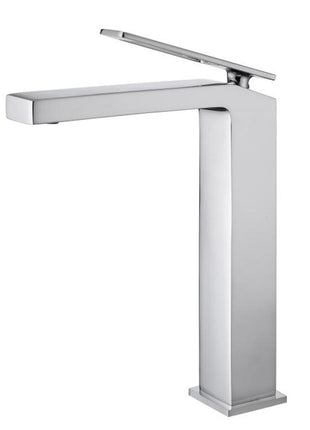 Chrome single handle bathroom basin faucet with pop up overflow brass drain