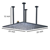 20'' Oil Rubbed Bronze LED Shower Head Ceiling Mounted Rain Large