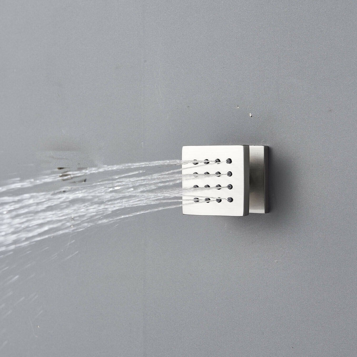22'' Brushed Nickel 4 Way Thermostatic Shower Faucet Waterfall & Rain Massage Body Jet Spray