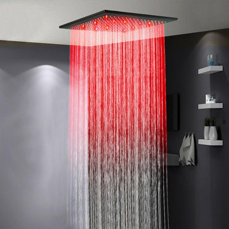 20'' Oil Rubbed Bronze LED Shower Head Ceiling Mounted Rain Large