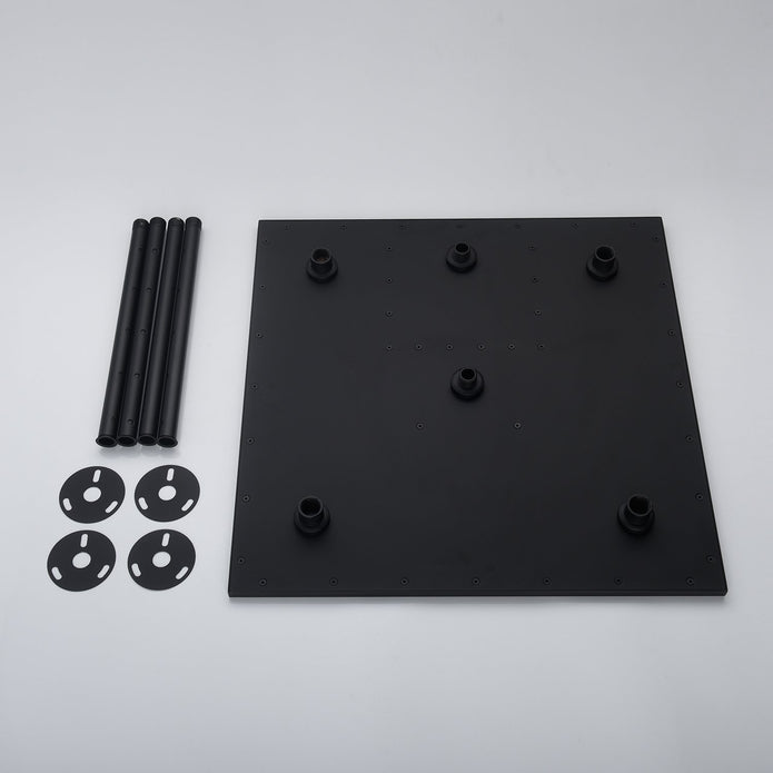Matte Black 20 inch or 24 Inch LED Light Rainfall Shower Head