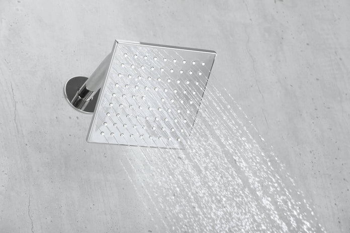 6 inch High water pressure regular shower head with wall arm and flange