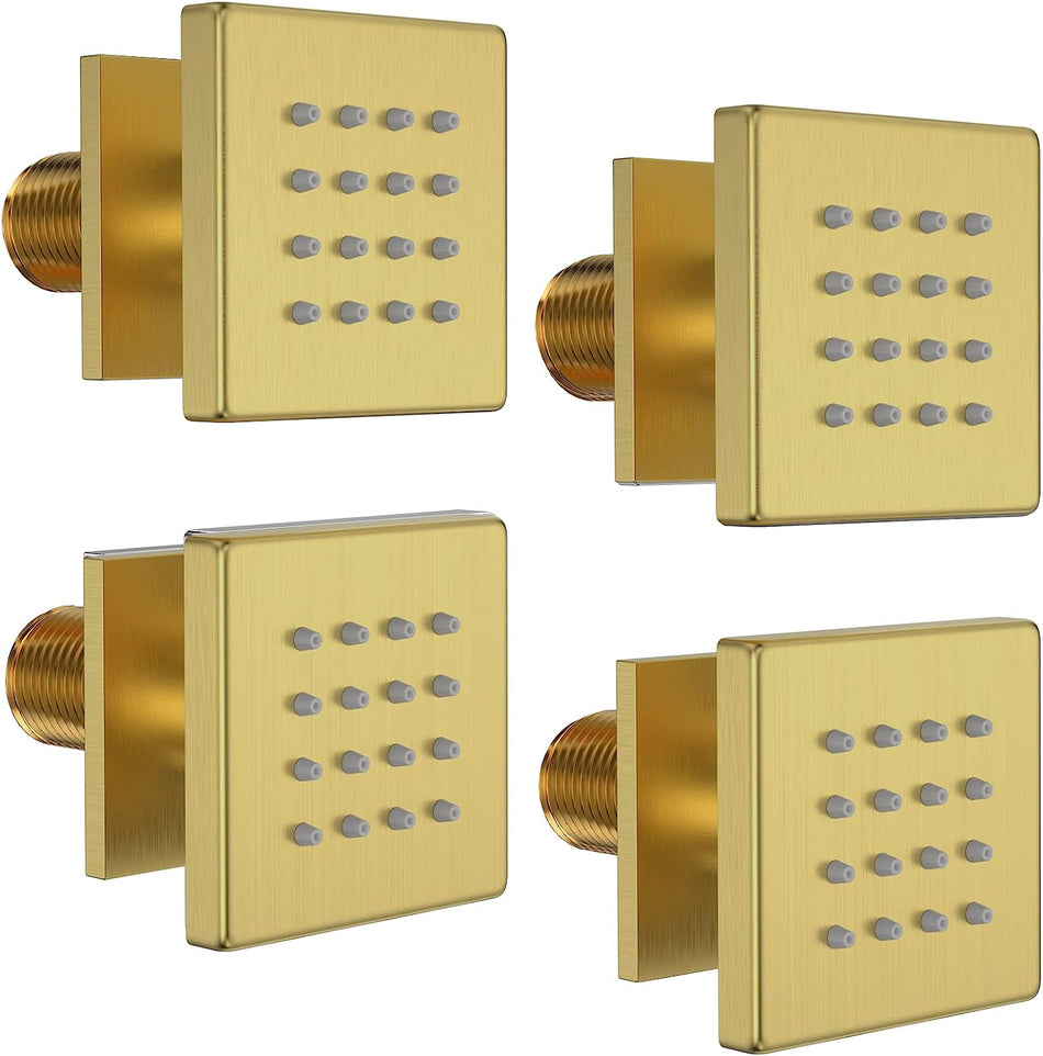 Brass Shower Body Sprays Massage Spa Side Sprayer Jets in Wall Mounted Body Jets Spray Body Shower Set Adjustable body sprayer