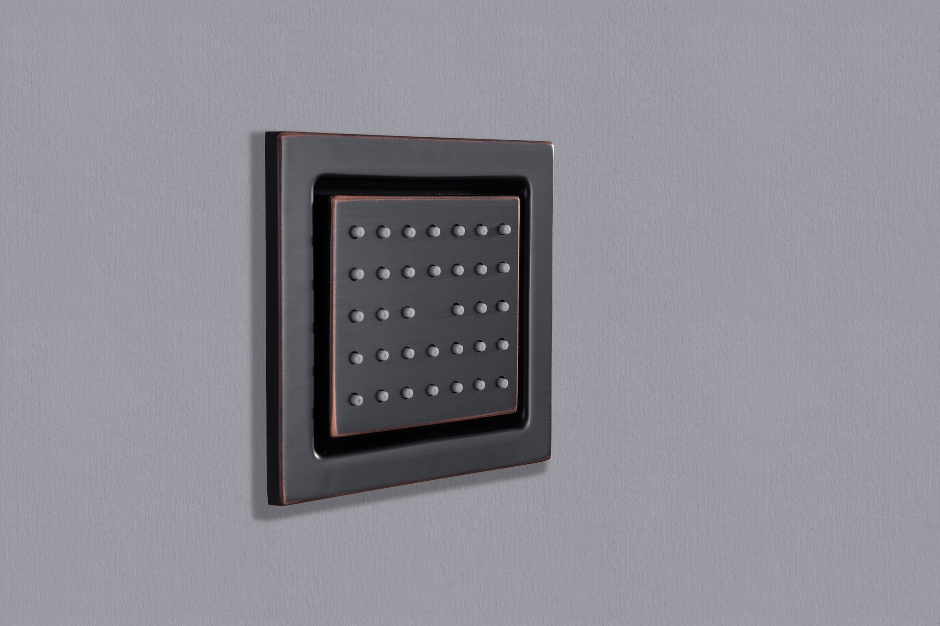 64 LED light Bluetooth Music 20-inch Rainfall Waterfall Flush Mounted Oil Rubbed Bronze 6-Way Thermostatic Shower Faucet System With Regular Heads And Handle Wand,Body Jets - Grolta Group USA