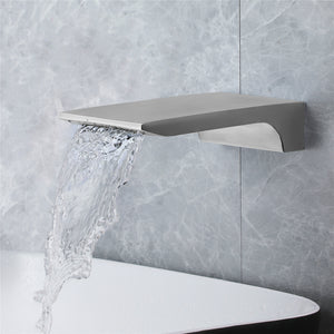 
                  
                    wall mounted 3 functions Thermostatic Mixer System Brushed Nickel rain Shower Faucet with waterfall tub spout
                  
                