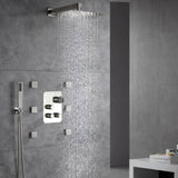 12 inch or 16 inchBrushed Nickel Wall Mount 3 way Thermostatic valve that each function run at the same time and separately