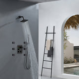 Oil Rubbed Bronze 3 way thermostatic Shower Faucet System with 6 body jets each function work at the same time and separately
