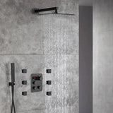 Oil Rubbed Bronze 3 way thermostatic Shower Faucet System with 6 body jets each function work at the same time and separately