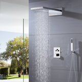 22'' Chrome 3 way thermostatic valve Rain &  Waterfall Shower Faucet