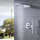 22'' Chrome 3 way thermostatic valve Rain &  Waterfall Shower Faucet