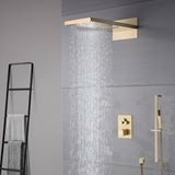 22inch Brushed gold 3 way  Digital display Shower faucet system rainfall and waterfall