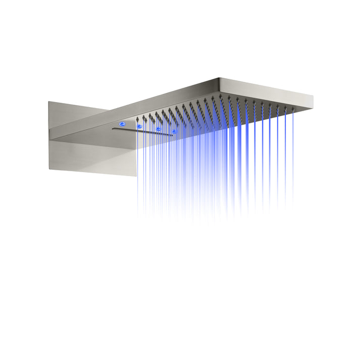 22 Inch Rainfall Waterfall Shower Head Chrome or brushed nickel