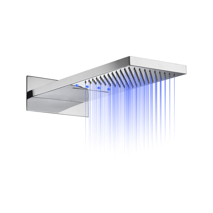 22 Inch Rainfall Waterfall Shower Head Chrome or brushed nickel