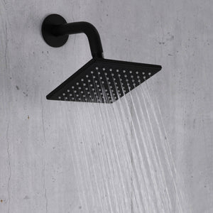 
                  
                    Flush mounted 12 inch 64 LED colors light Matte Black Bluetooth Music 4 Way digital display Thermostatic Shower Faucet with body sprayers and regular head
                  
                