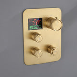 3 Way Thermostatic Valve with Digital Display  - Matte Black