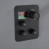 3 Way Thermostatic Valve with Digital Display  - Matte Black