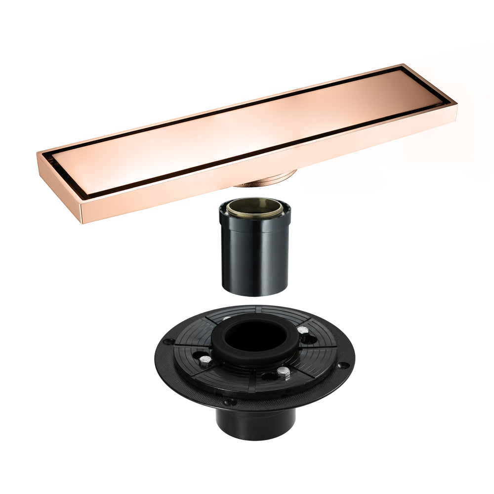 
                  
                    Rose Gold brass 11.8-inch brass Shower Floor Drain with Removable Strainer Cover and Square Anti-clogging
                  
                
