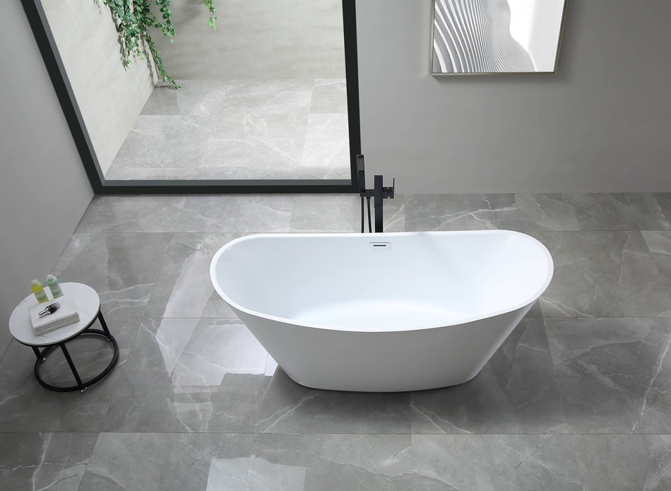67'' x  29'' freestanding acrylic bathtub