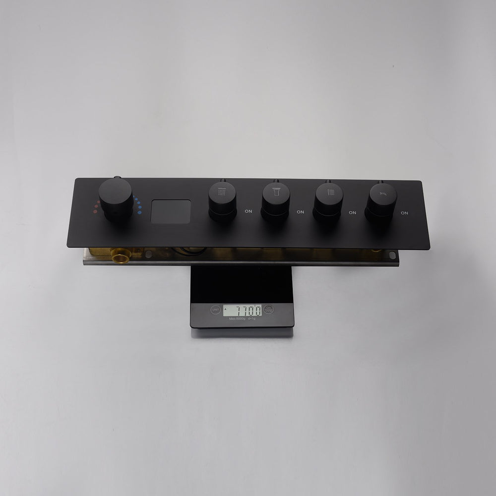 20inch matte black ceiling mount rainfall waterfall shower systems 3 w ...