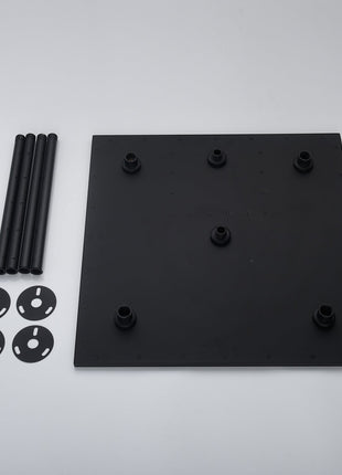 20'' Flushed on ceiling matte Black 3 way thermostatic shower faucets without body jets