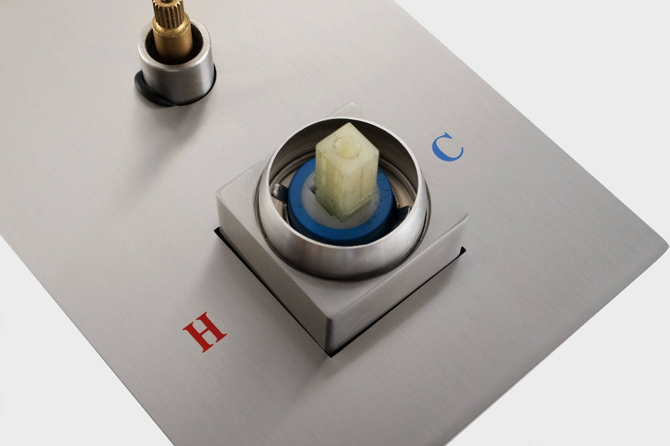 Regular shower head wall Mount Brushed Nickel Shower System Rough-in Valve Body and Trim