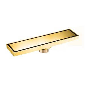 4 Inch Square Shower Drain with Removable Cover Grate, Brass Anti