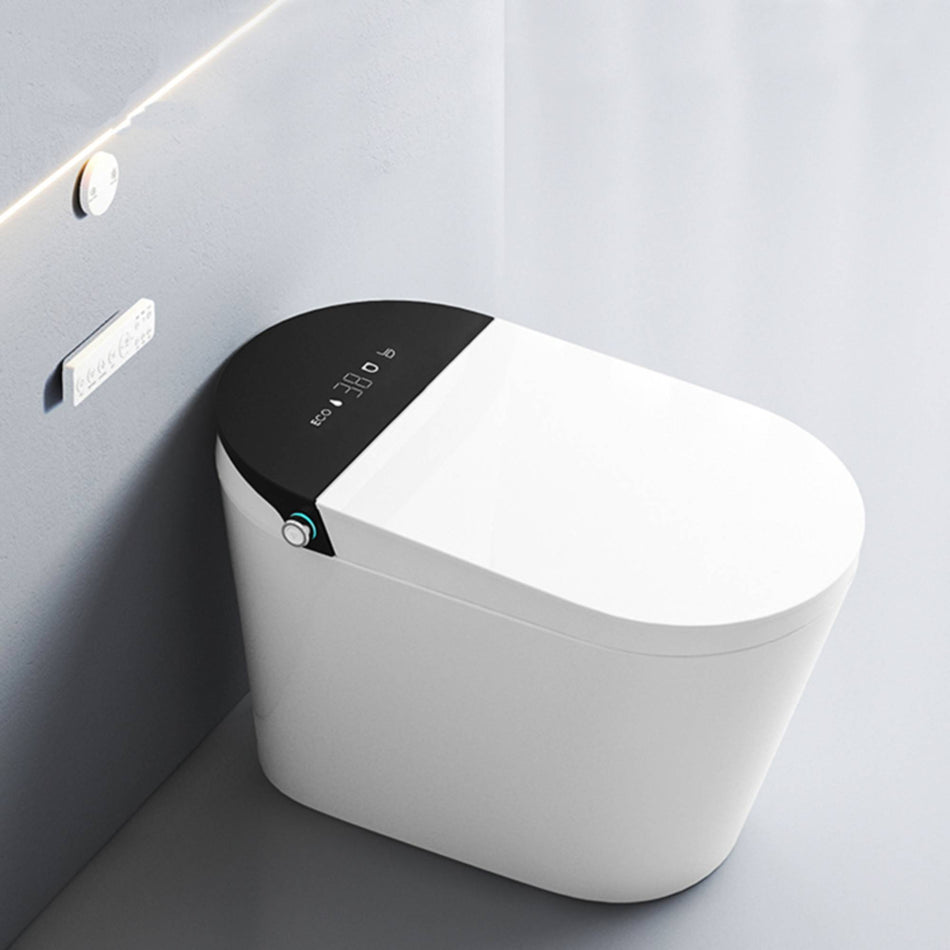 Smart Toilet Bidet Elongated Seat Unlimited Warm Water Wand Cleaning Remote Control Night Light