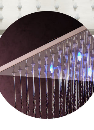 Brushed nickel Ceiling 12 Inch or 16 inch Rainfall Shower Head Wall Mount 6 Inch Regular High Water Pressure Shower Head 3 Way Digital display Thermostatic Shower Faucet Each Function Work All Together And Separately