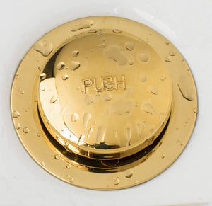 
                  
                    Polished Gold brass TUB drain with two holes overflow
                  
                