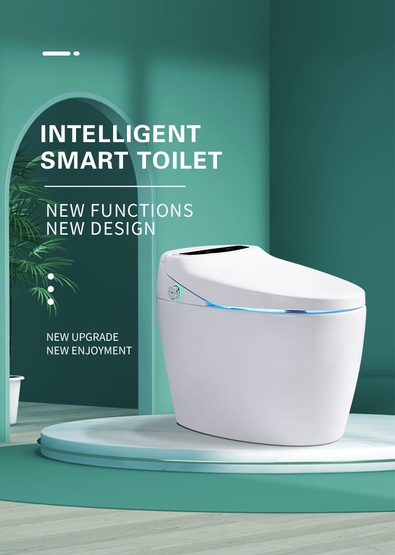 Smart Toilet Bidet Elongated Seat Unlimited Warm Water Wand Cleaning Remote Control Night Light