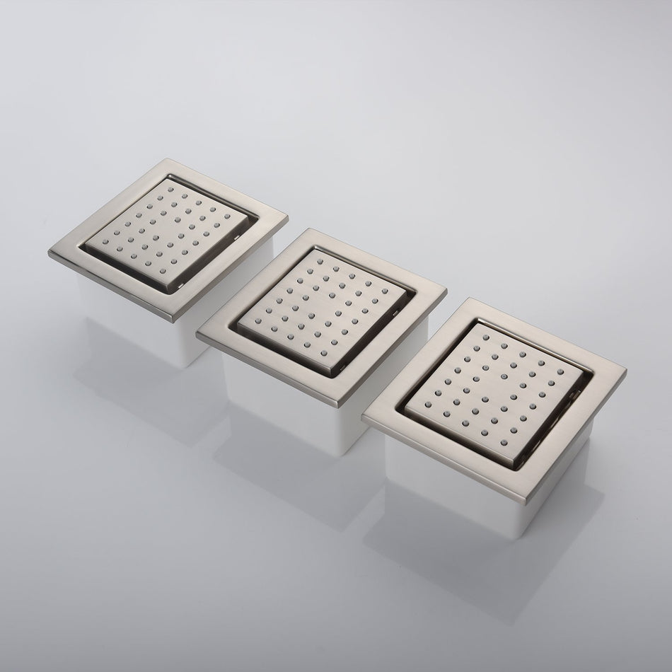 4x4inch flush body jet brushed nickel or brushed gold or polished gold or chrome