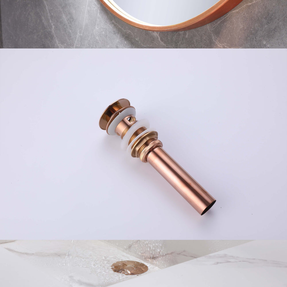 
                  
                    Rose Gold Waterfall 3 LED Lights Single Handle Bathroom Sink Faucet with Cover and Pop Up Brass Overflow Drain
                  
                
