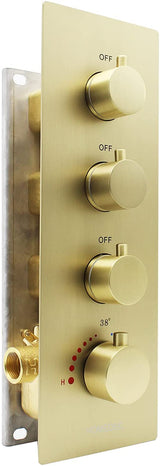 3 way thermostatic  rough in valve with trim