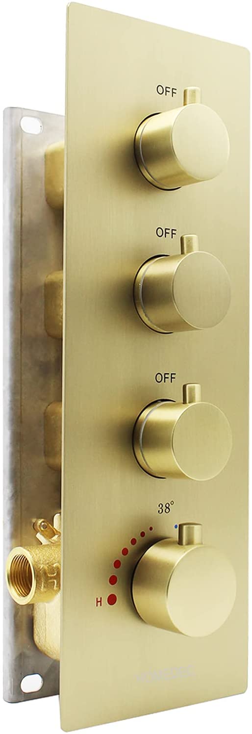 3 way thermostatic  rough in valve with trim