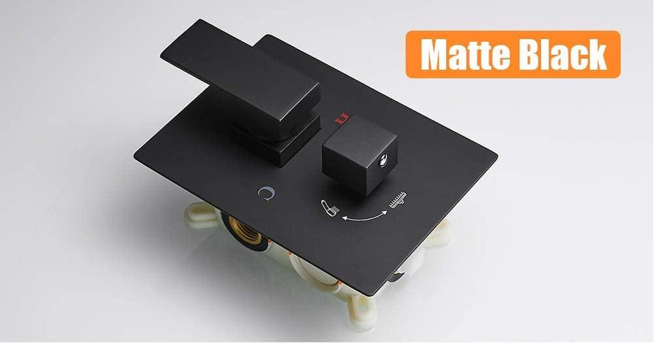 2 way brushed nickel or chrome or matte black rough in valve with trim