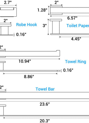 4-Piece Brass Matte black Bathroom Hardware Set Towel Bar Towel Ring Toilet Paper Holder Robe Hook Tower Holder,Wall Mounted