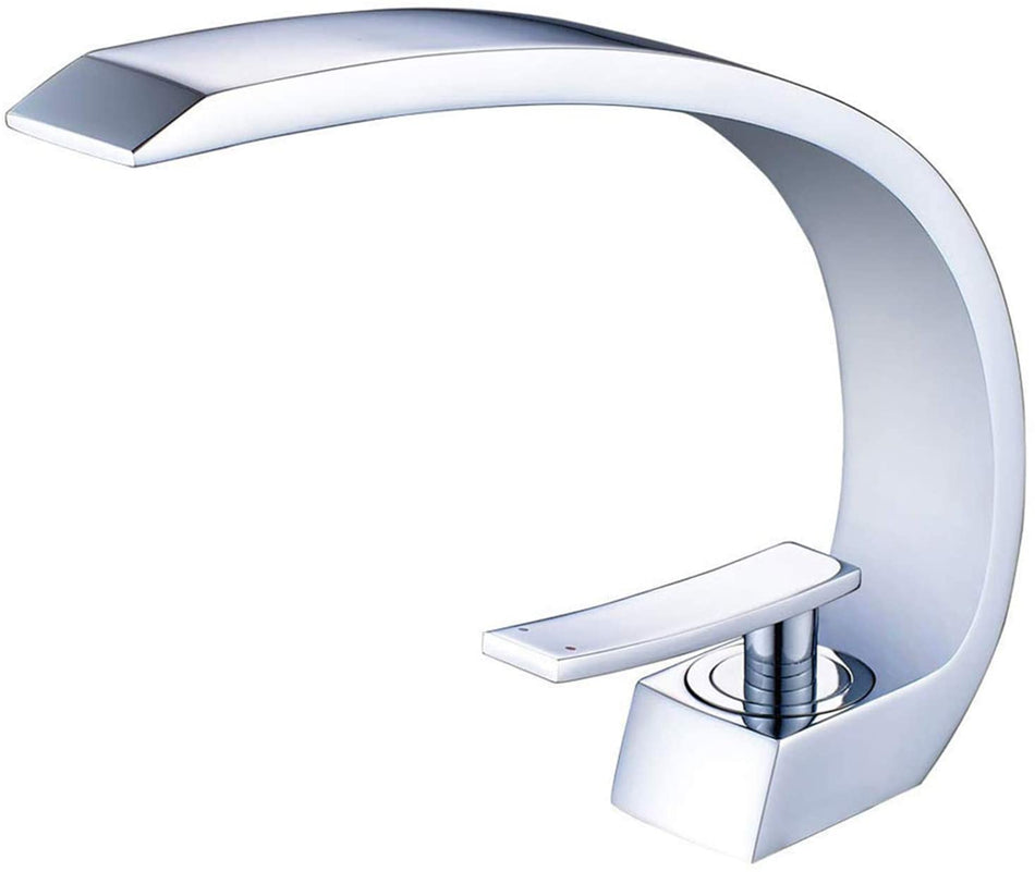 Chrome Bathroom Sink Faucet Single Handle Single Hole Lavatory Faucet with overflow pop up drain