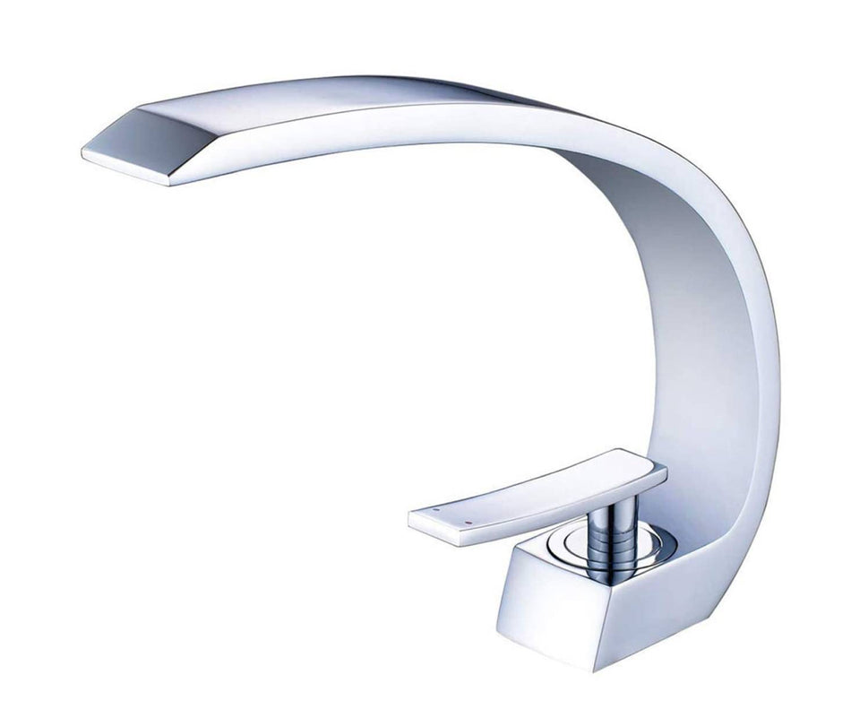 Chrome Bathroom Sink Faucet Single Handle Single Hole Lavatory Faucet with overflow pop up drain