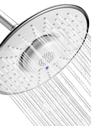 Chrome 8inch Wireless Bluetooth Speaker Music shower head with Adjustable shower extension arm with lock joints