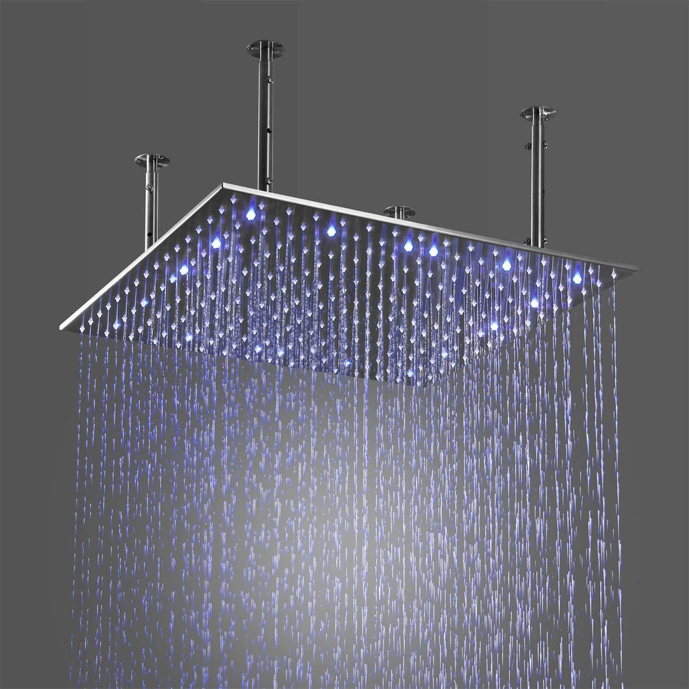 
                  
                    24inch LED Rain Shower Chrome Ceiling Mount 3 way touch digital  valve with 6 body jets
                  
                