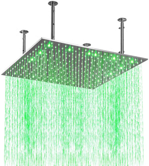 
                  
                    24inch LED Rain Shower Chrome Ceiling Mount 3 way touch digital  valve with 6 body jets
                  
                