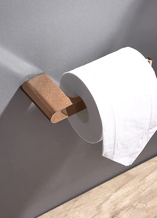 4-Piece Brass Rose Gold Bathroom Hardware Set Towel Bar Towel Ring Toilet Paper Holder Robe Hook Tower Holder, Wall Mounted